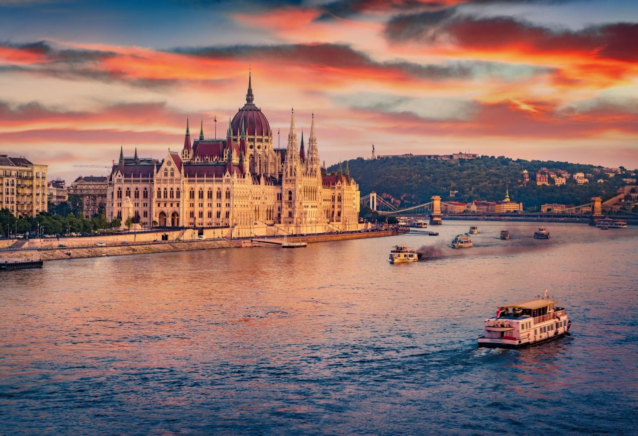 river cruise passing by the Parliament building in Budapest